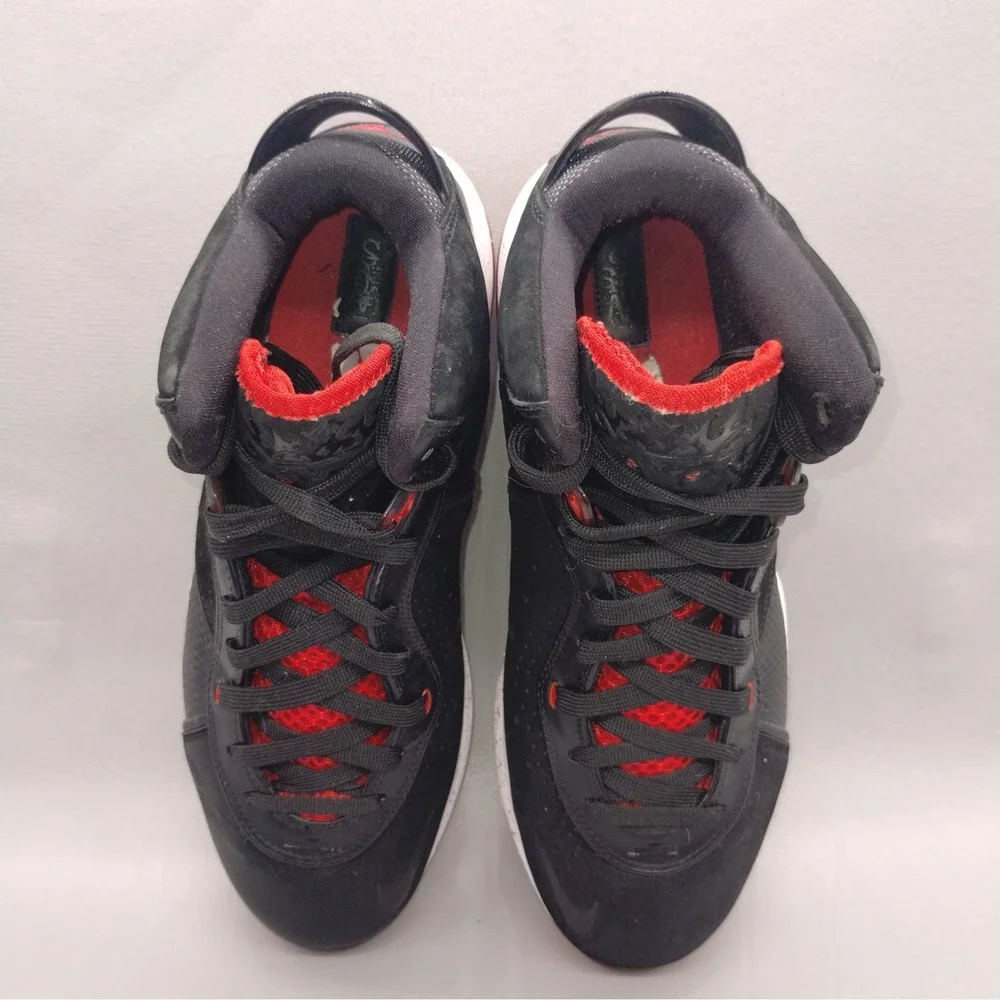 Nike LeBron 8 Bred Basketball Shoes Mens Size 11.5 Varsity Red Black White